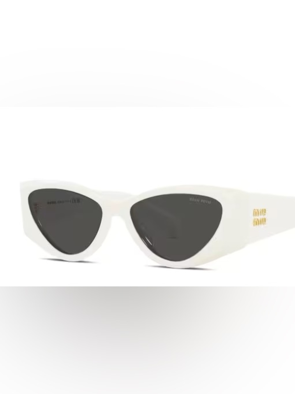 NEW Miu Miu White cat eye Sunglasses